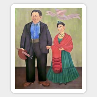 Frieda and Diego Rivera by Frida Kahlo Sticker